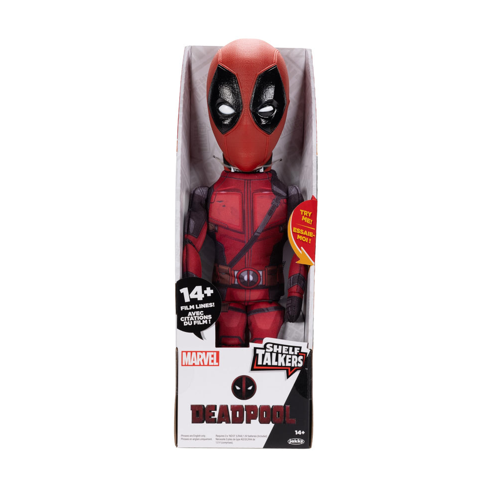 Stitching detail on Deadpool plush showcases plush quality