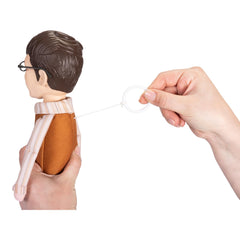 Battery compartment on Shelf Talkers McLovin plush for easy replacement