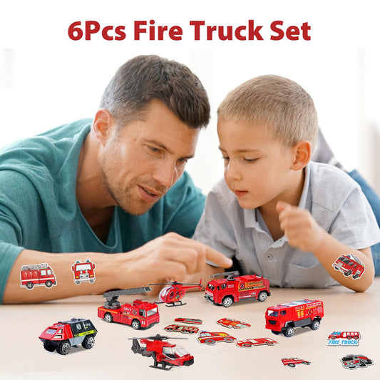 Shellvcase fire-truck rescue-helicopter adds aerial rescue play.