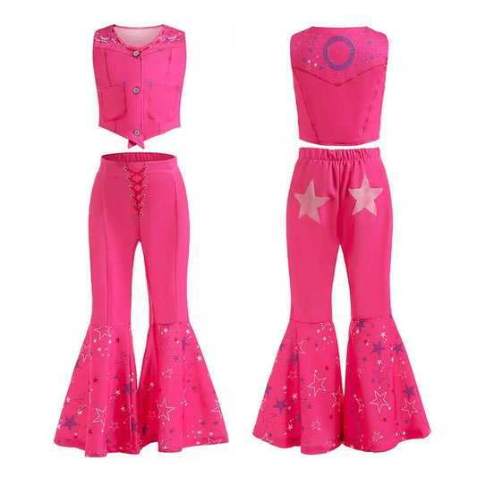 SHELOVESIT Costume features flared pants for playful movement during pretend ride-alongs