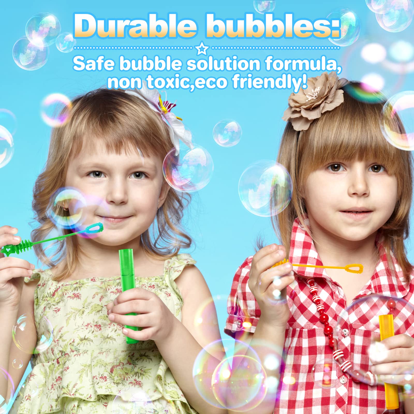 Shemira 4-inch bubble wands designed for easy handling by kids and adults
