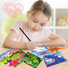 Shemira color-changing lizard toy included with each card.