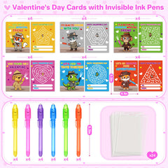 Shemira detective theme valentines cards featuring animal designs