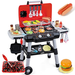 Shemira kids grill playset with spacious 2-tier design for imaginative cooking