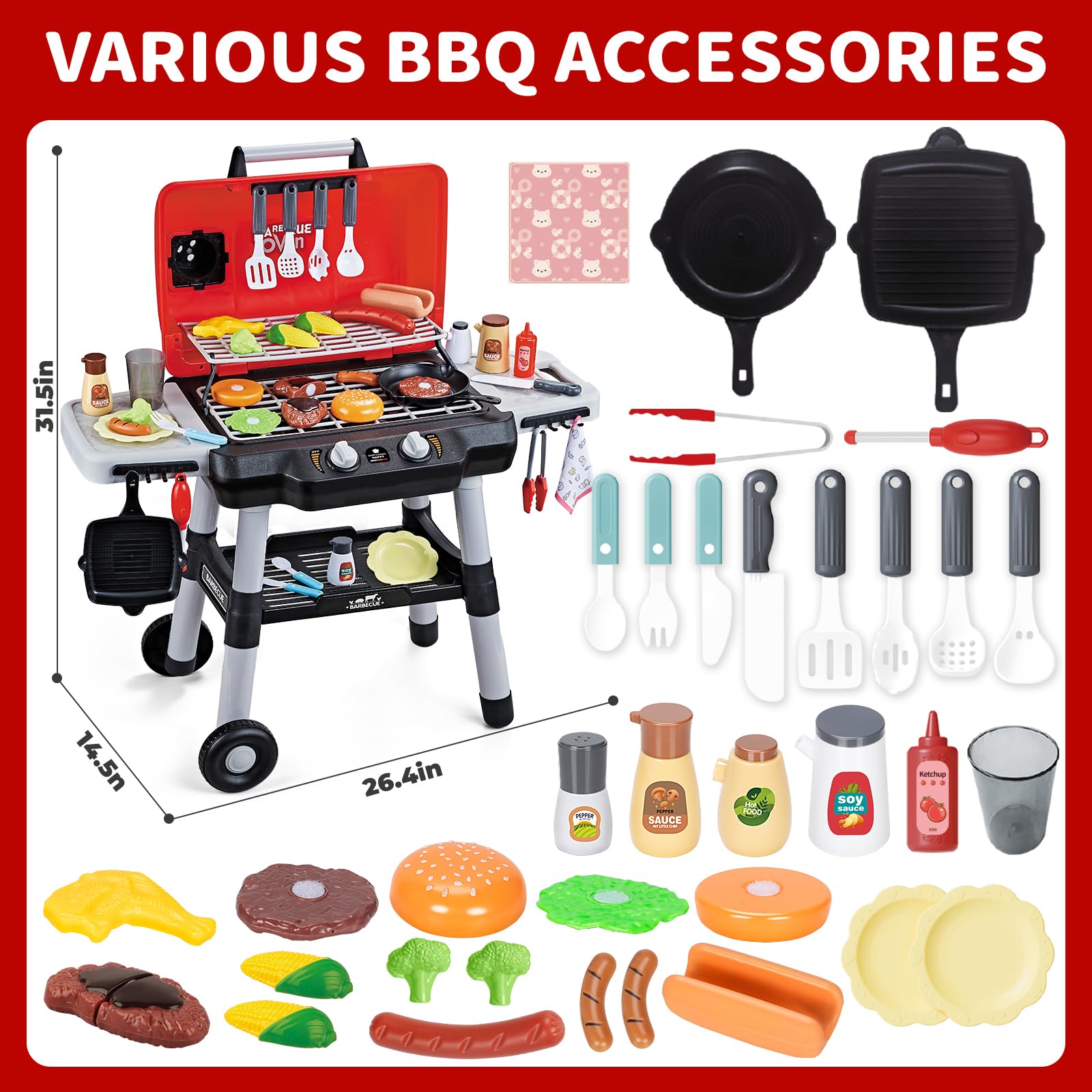 Shemira grill features safe smoke and adjustable knobs for realism