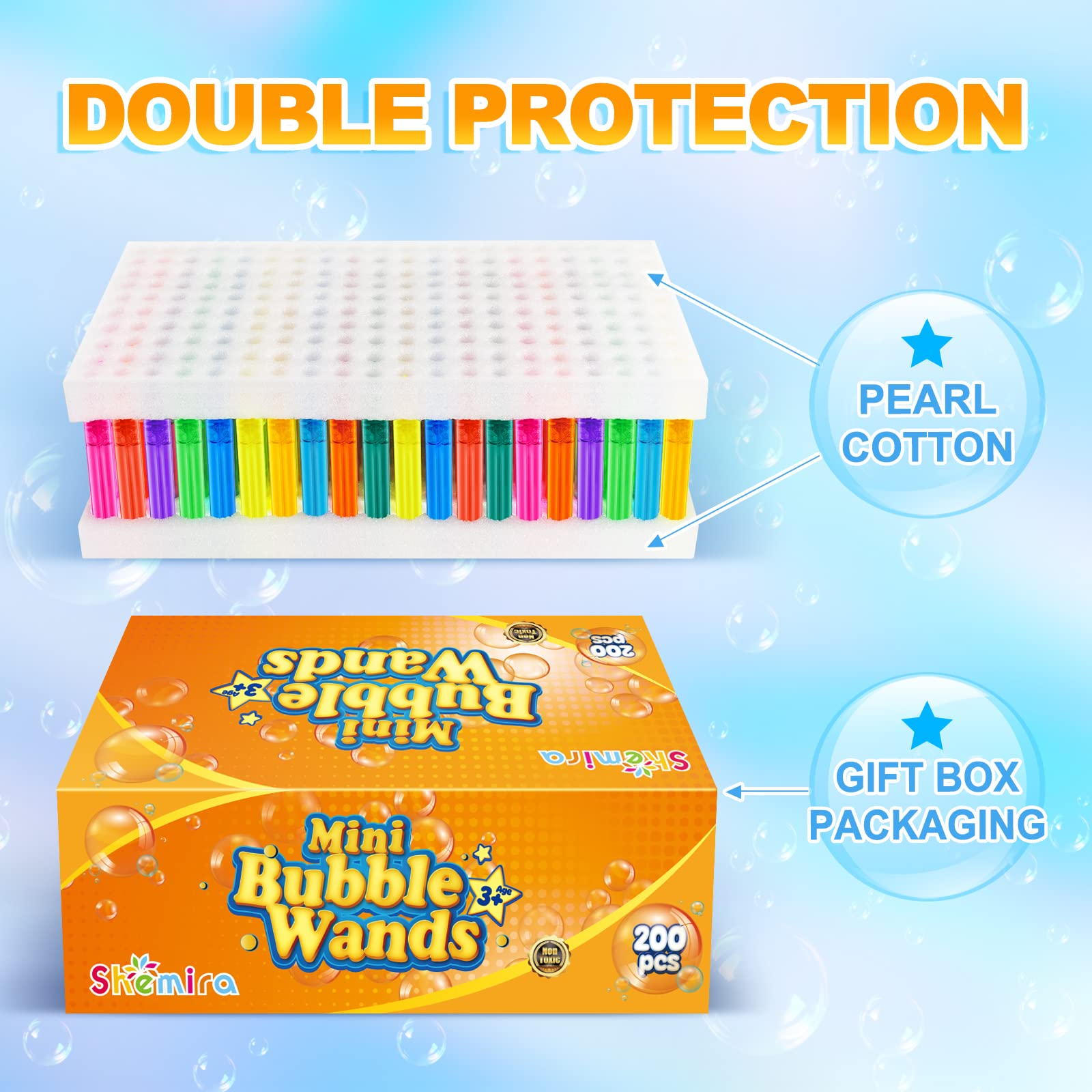 Shemira party favors bubble wands in bright colors for classroom prizes