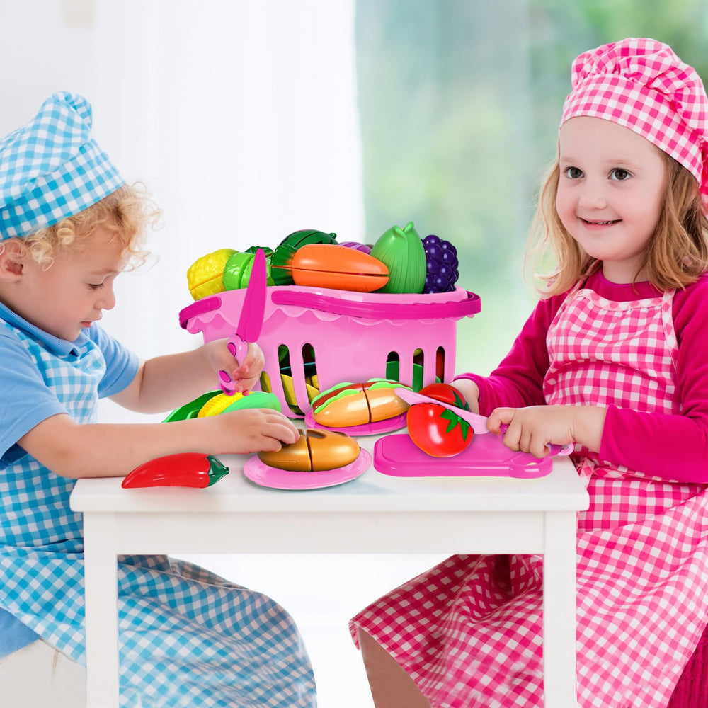 Shemira peel and shell features add realistic texture to kitchen pretend play