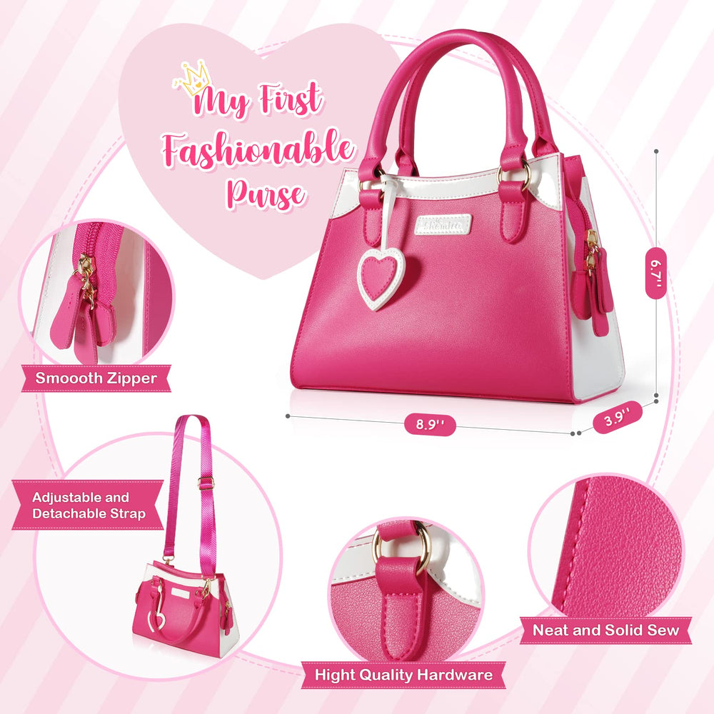 Shemira Play Purse pink 8-9 inches fits little hands for portable play.