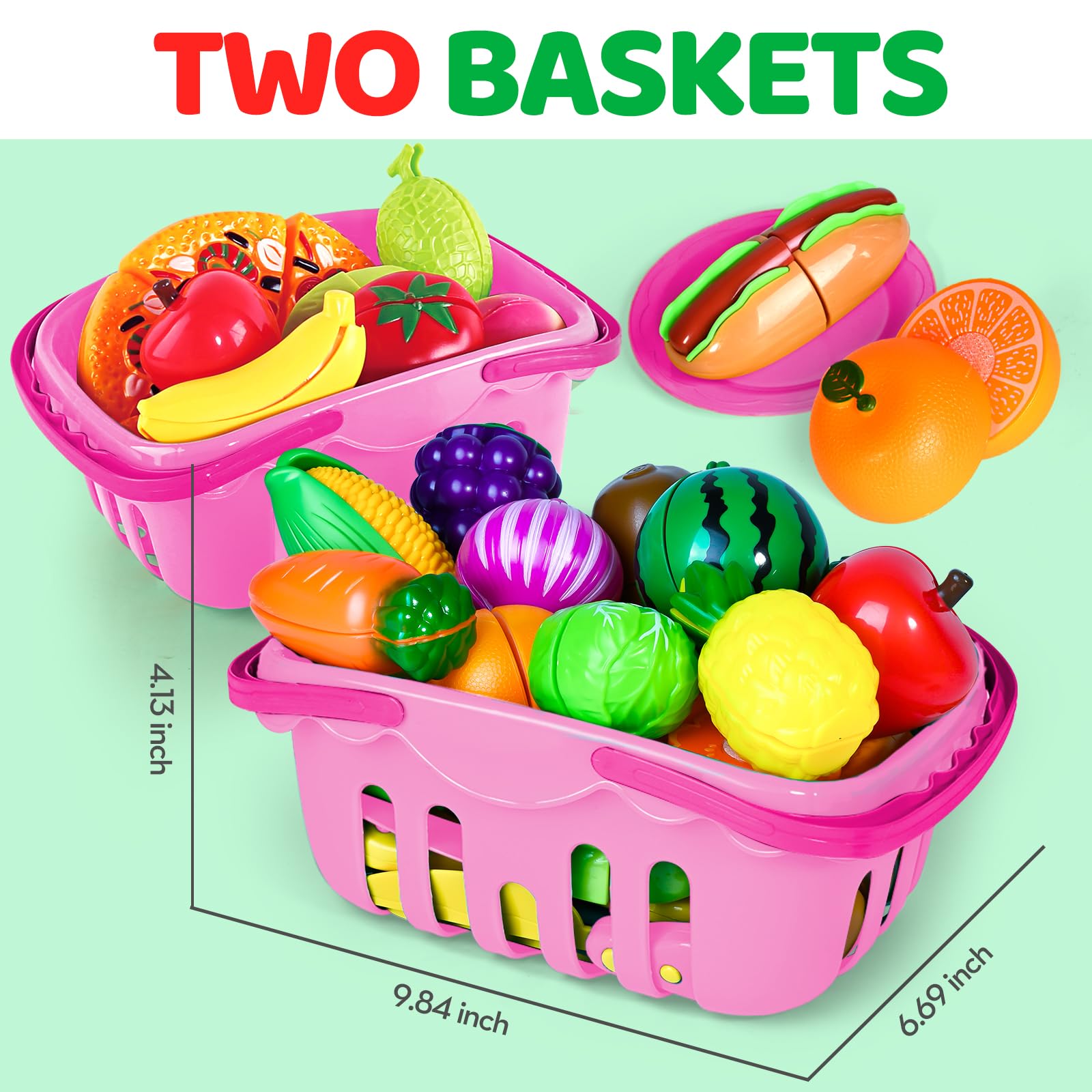 Shemira pretend fruits and vegetables inspire imaginative meals and color recognition