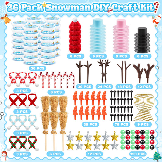 Shemira Snowman Kit clay pieces ready to shape friendly snowmen