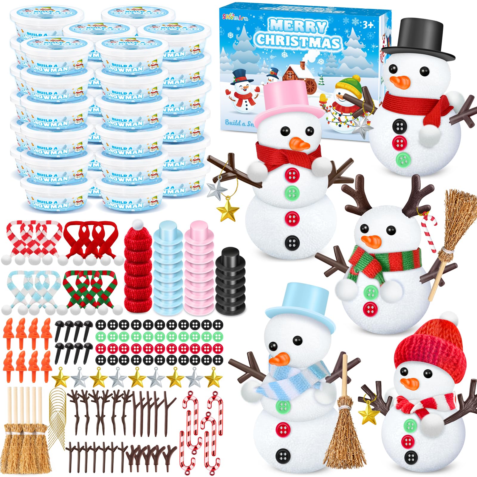 Shemira Snowman Kit packaging displaying the complete set for gifting