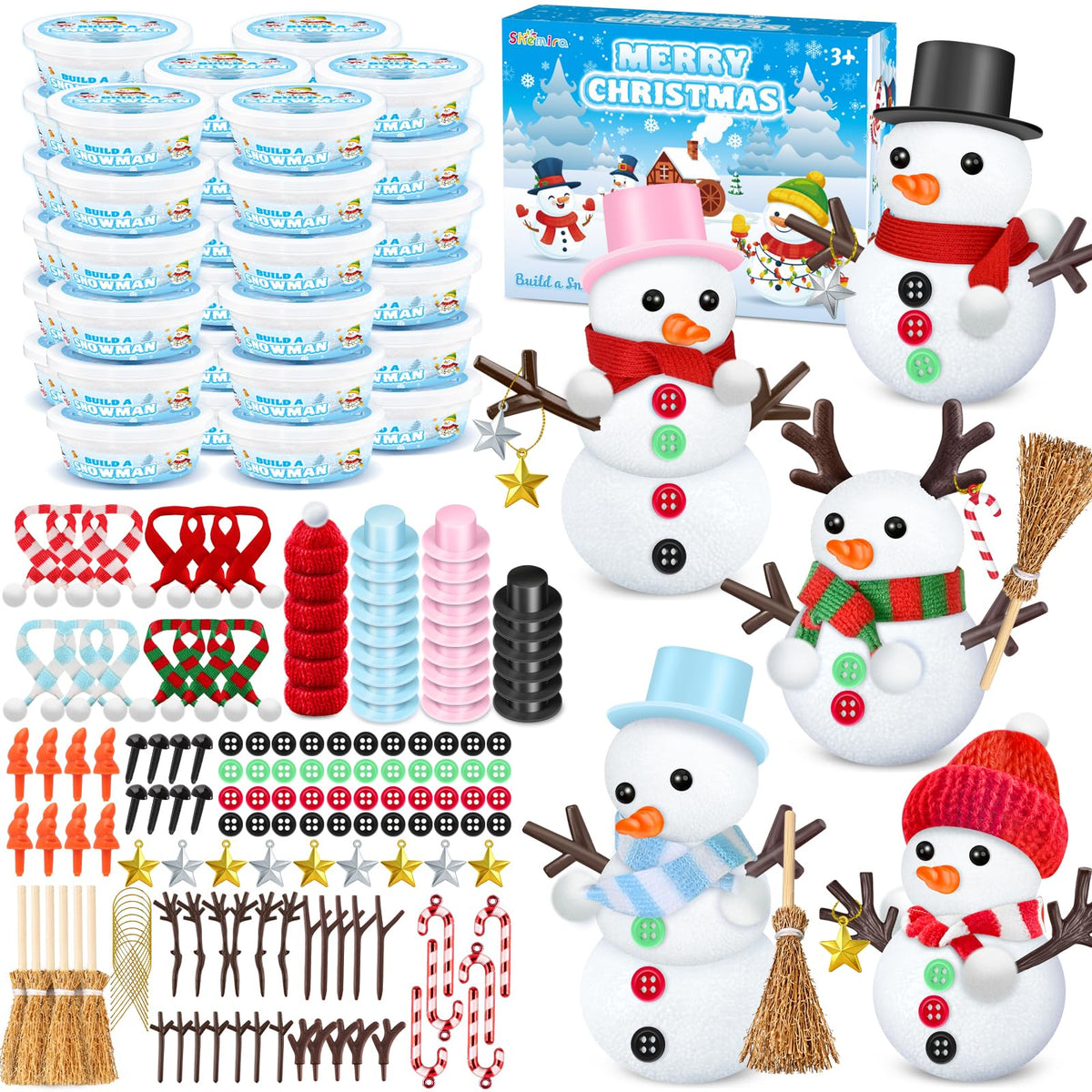 Shemira Snowman Kit packaging displaying the complete set for gifting