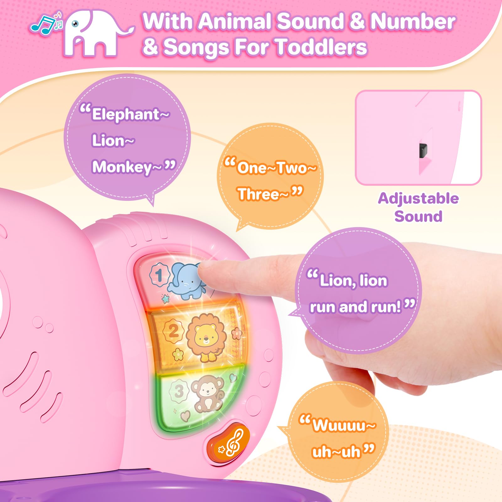 Shemira Toddlers musical toy with lights shown for engaging sensory feedback
