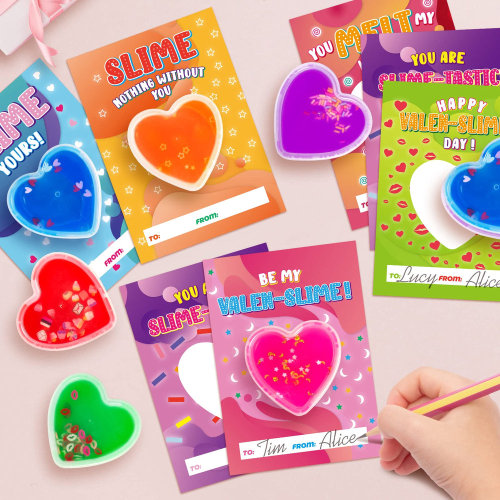Shemira classroom-ready valentines cards to exchange with peers.