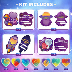 Shemira Valentines heart slime cards set 3 features three-color slime blends