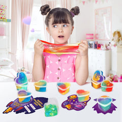 Shemira Valentines heart slime cards set 6 ideal for classroom prizes