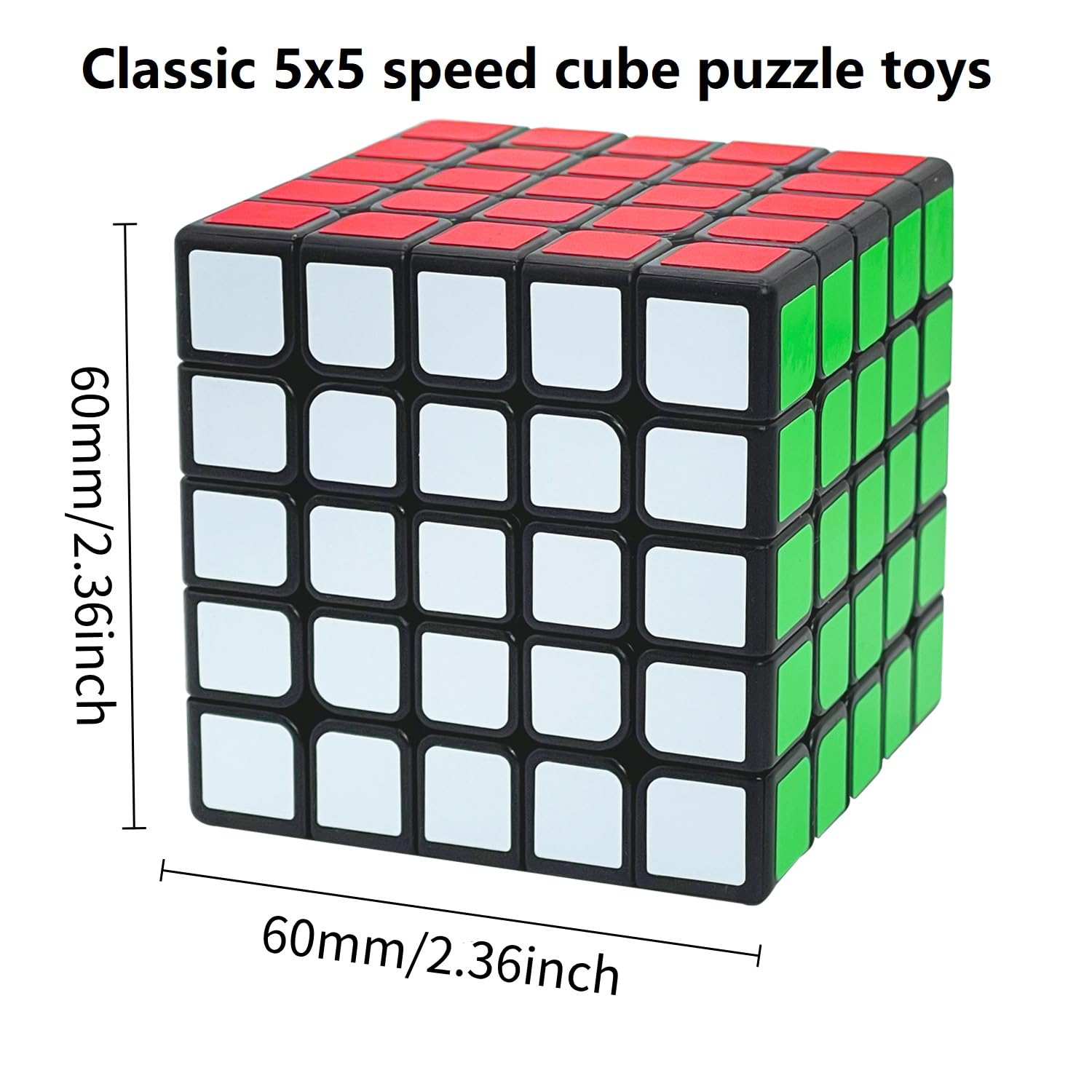 Shengshou 5x5 speed cube top view emphasizing compact design