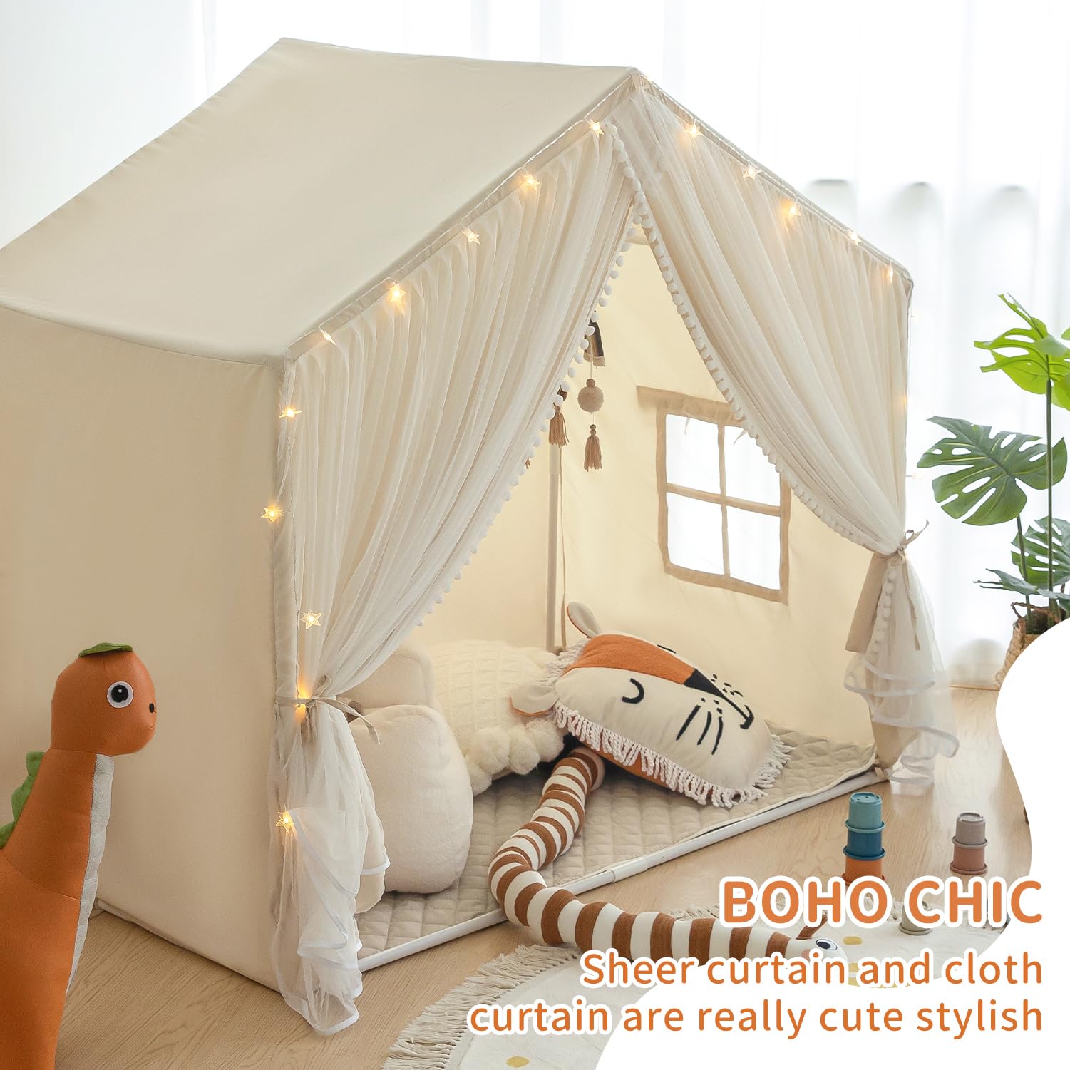 Sherilyn Play Tent padded mat provides a cozy base for naps and play