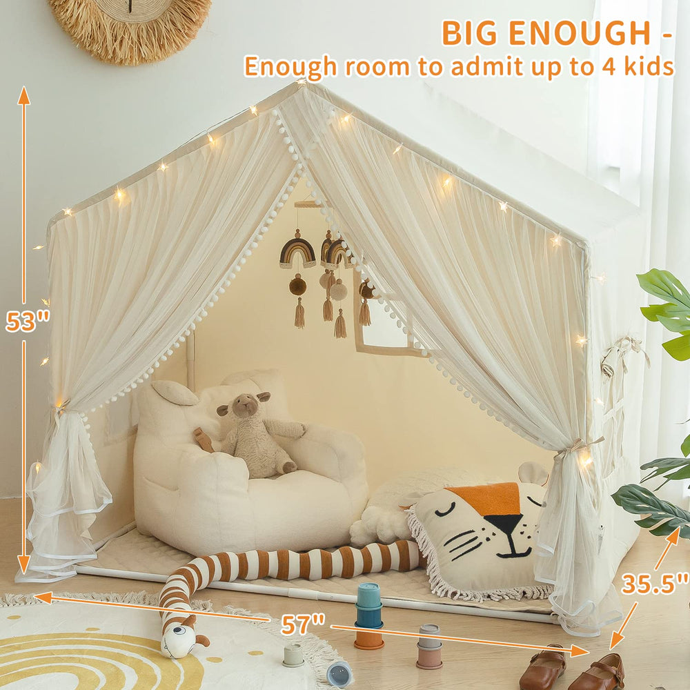 Sherilyn Princess Castle design with pompoms adds magical indoor charm