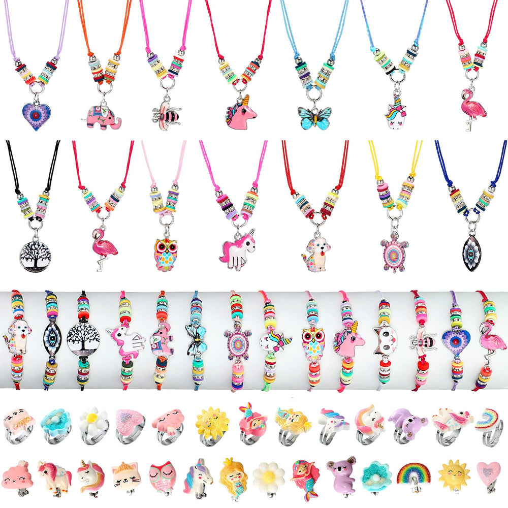 Sherr unicorn and mermaid jewelry set for pretend play and daily outfits