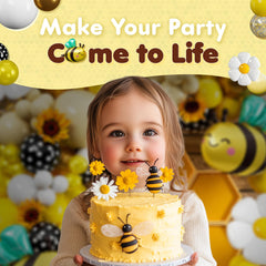 SHERYL DECOR daisy foil balloons for extra whimsy