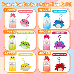 Shestal red axolotl plush keychain adds color to pencil cases and zippers.