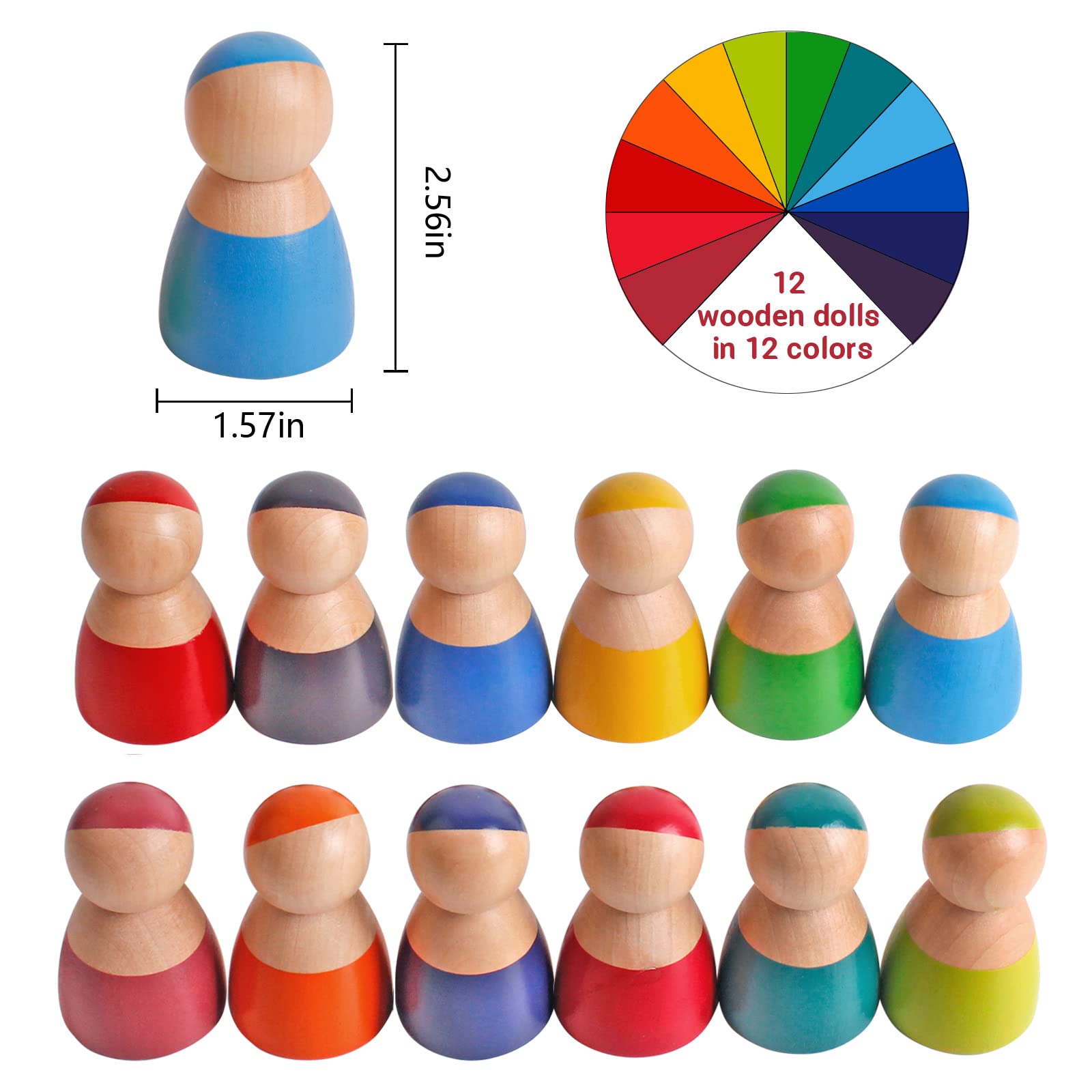 SHIERDU natural wood dolls provide tactile learning and sensory-friendly playtime.