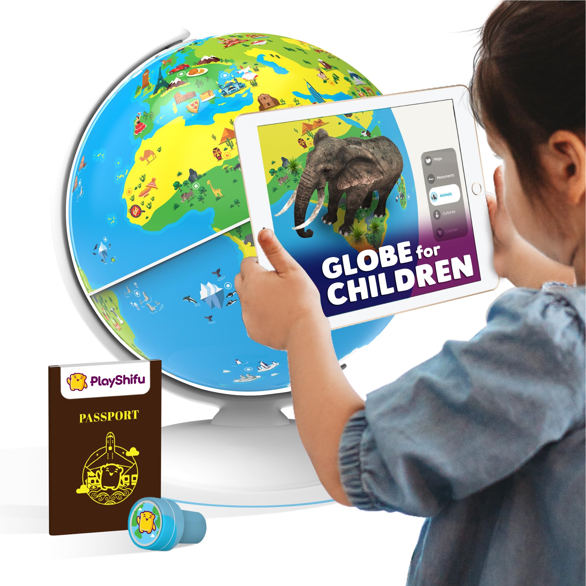 Shifu Orboot Earth 10-inch globe offers interactive AR learning for curious kids.