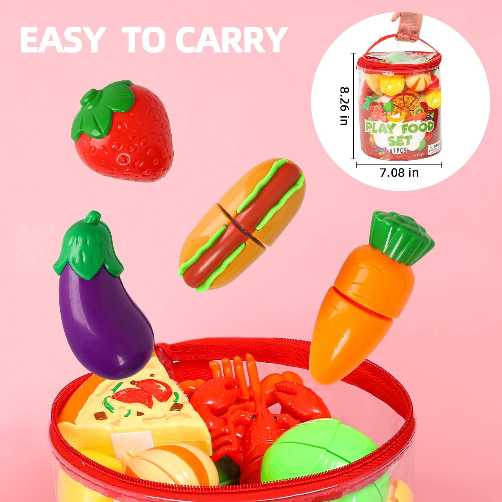 Shimirth portable storage bag makes cleanup easy.