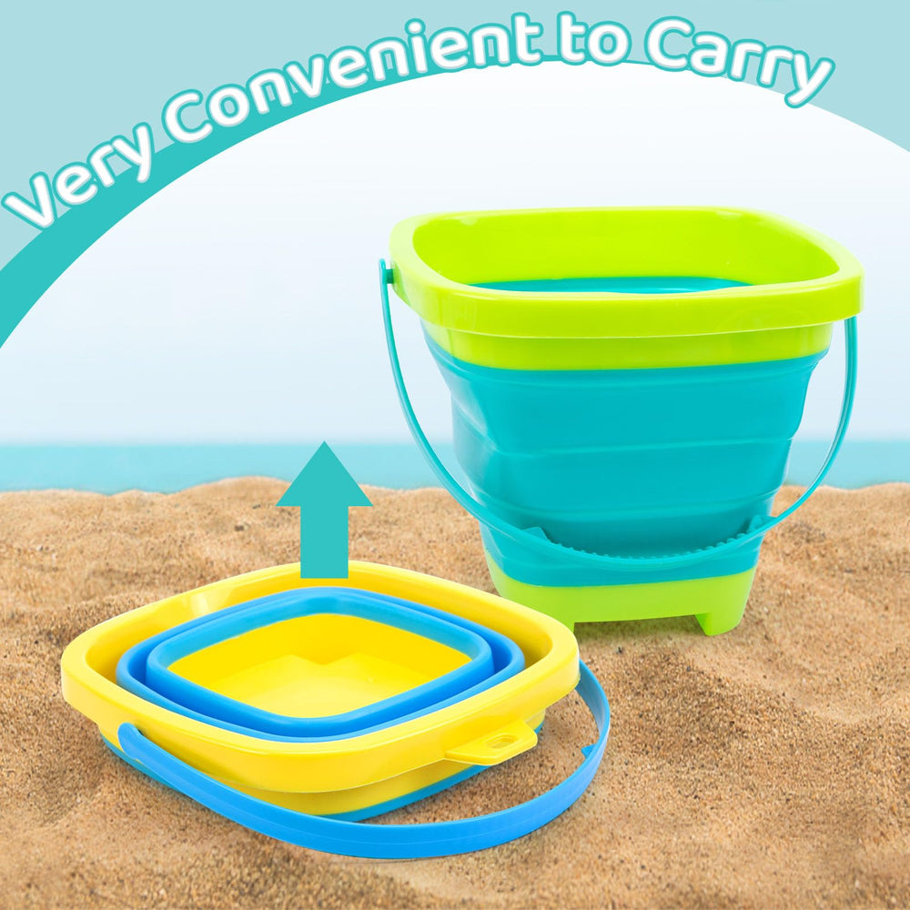 Shindel pink orange color combo foldable bucket ready for beach play