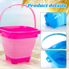 Shindel collapsible pink bucket, colorful summer toy for kids' adventures