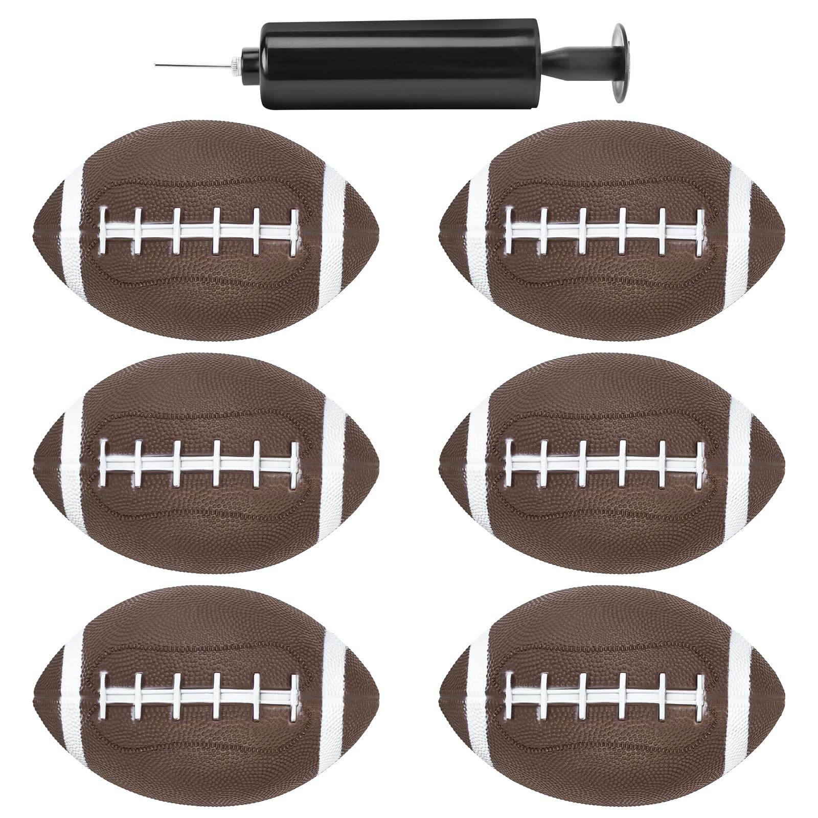 Shindel mini inflatable footballs 6-pack ready for backyard play and easy handling