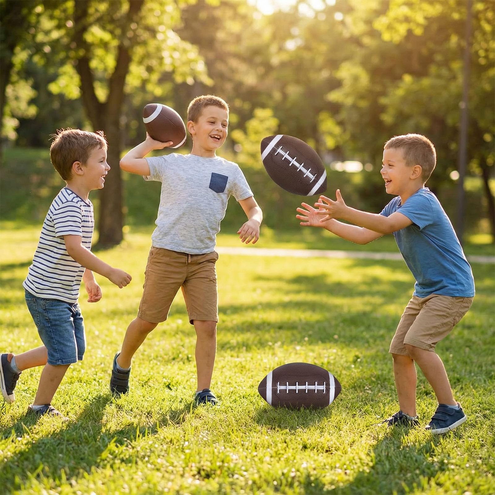 Shindel football with textured grip offers better control for kids