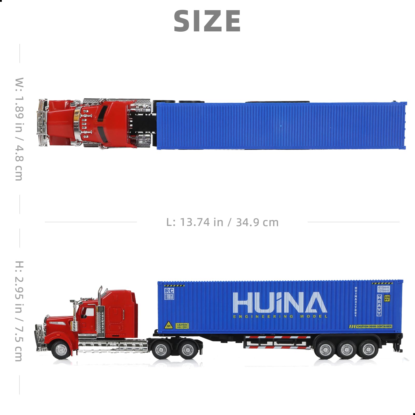 SHINESIGNAL container trailer detail enhances realistic diecast display.