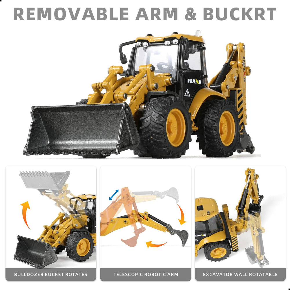 SHINESIGNAL excavator arm action demonstrates smooth 360 rotation for dynamic play.
