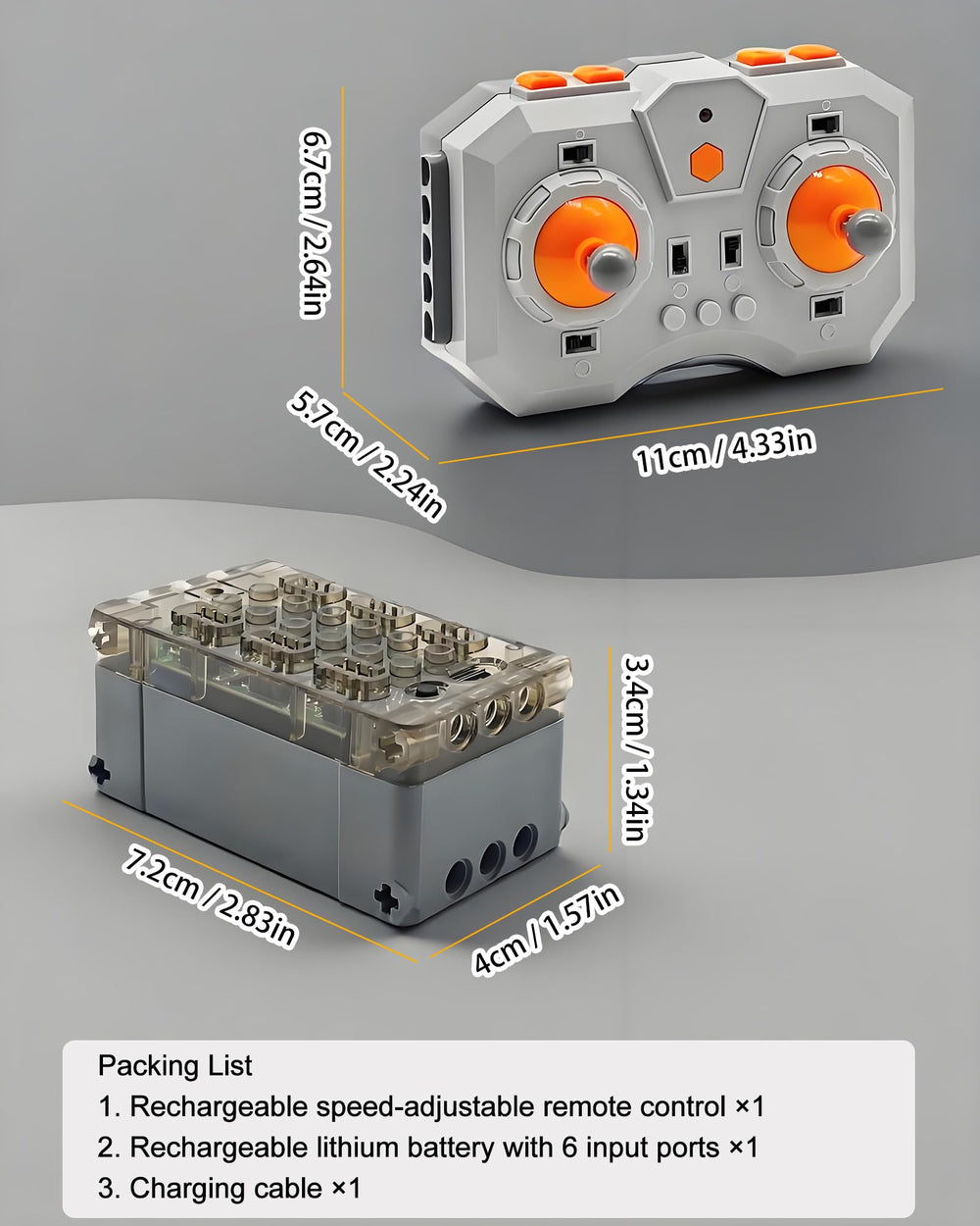SHINTACRY Power Functions RC Kit MOC-ready components for creative builds