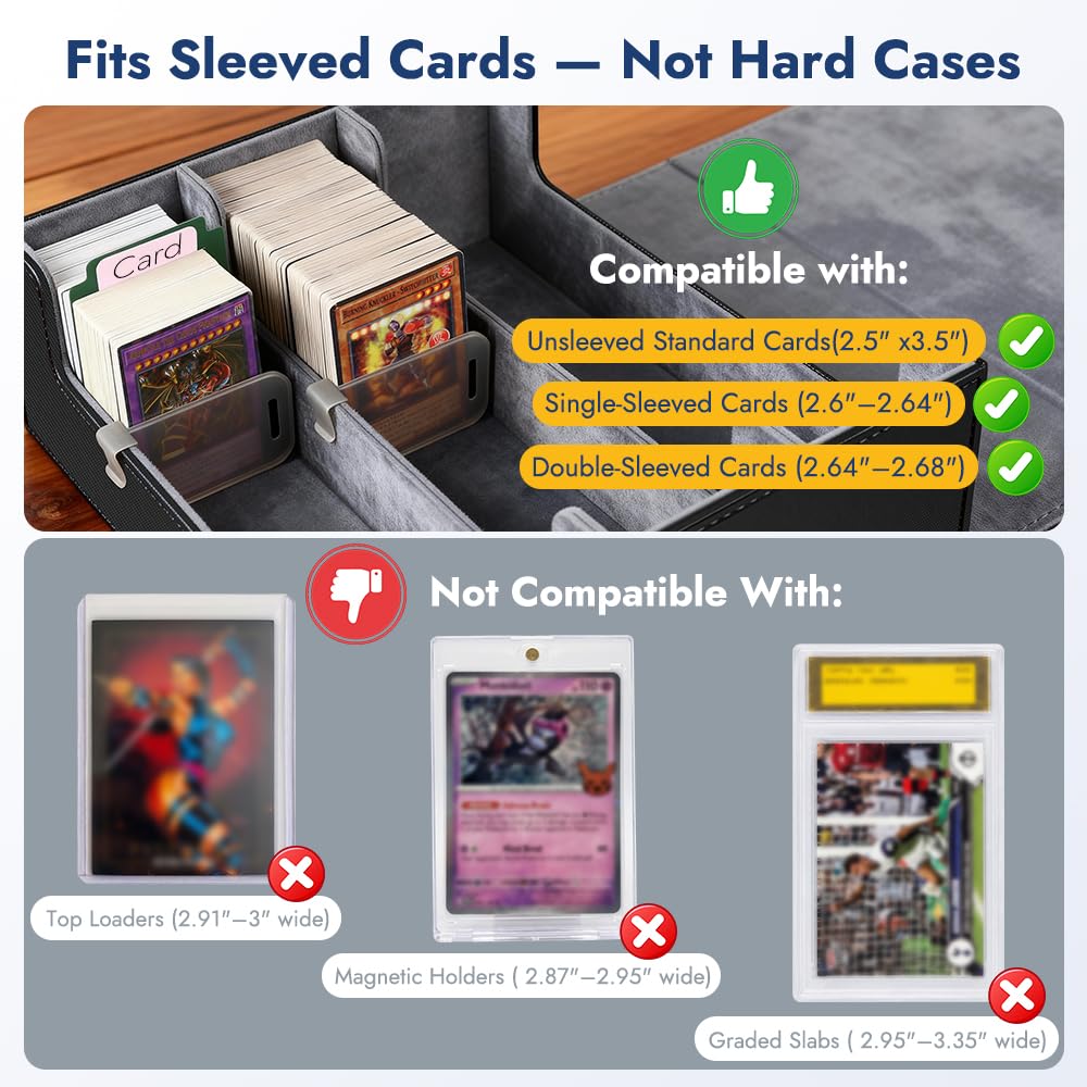 Shintop card storage box writable labels help you sort by set, rarity, or owner