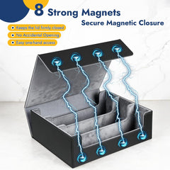 Shintop card storage box soft microfiber lining minimizes scratches and wear
