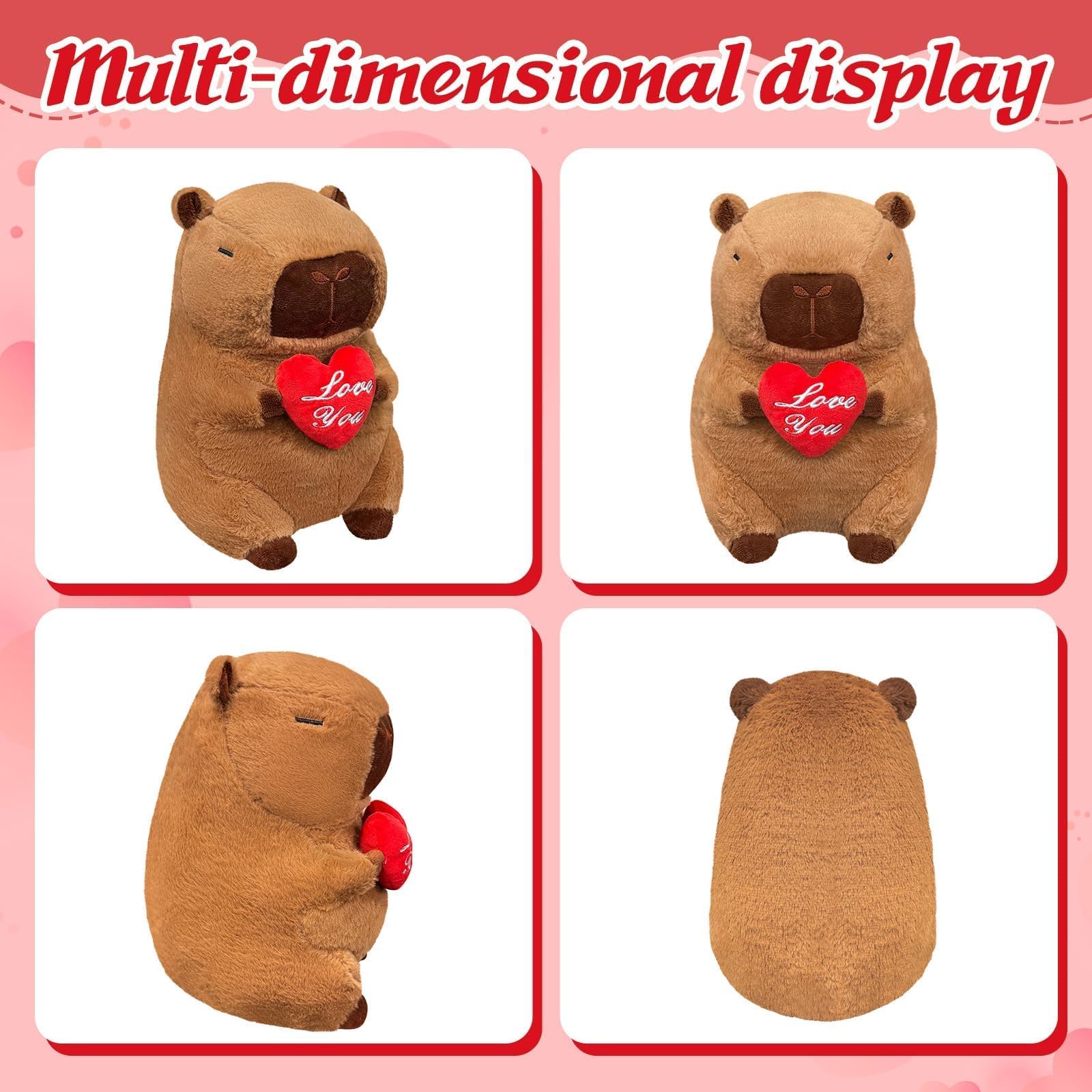 SHINUOER kawaii capybara plush for car, desk, or bedside.