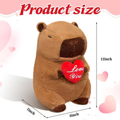 SHINUOER soft capybara plush for cozy hugs.