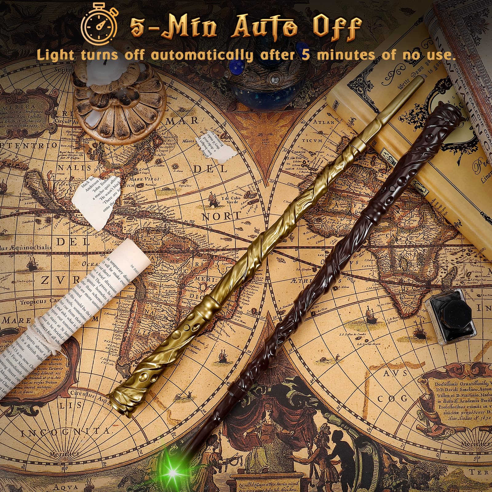 ShinySong wand auto-off feature conserving energy for later play
