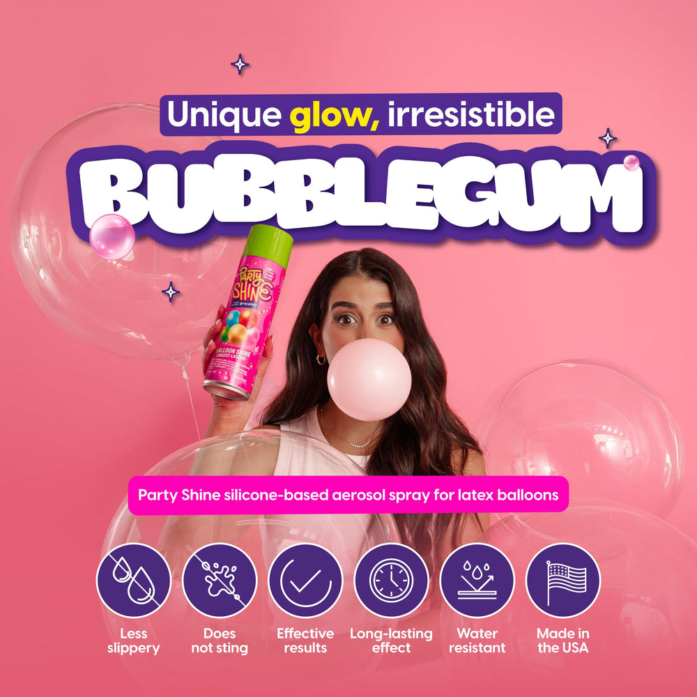 Shiny Fiesta balloon gloss finish adds vibrant shine to party balloons.