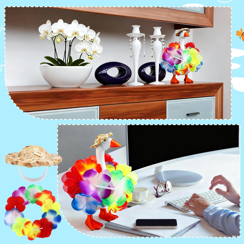 Shinylin mini porch display features multi-season outfits as a centerpiece.
