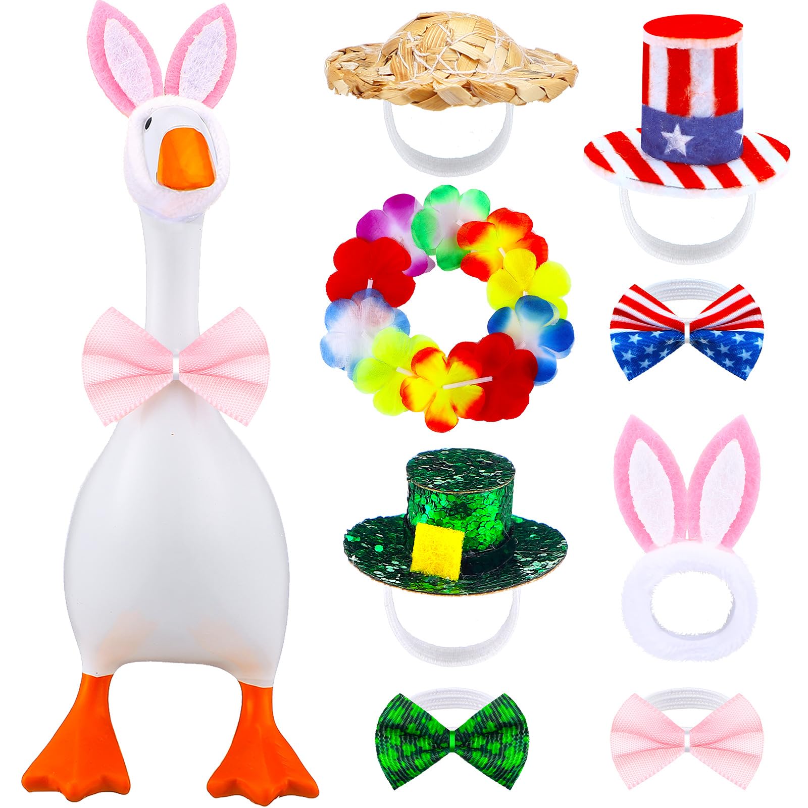 Shinylin St Patrick's Day goose outfits brighten desks with festive charm.