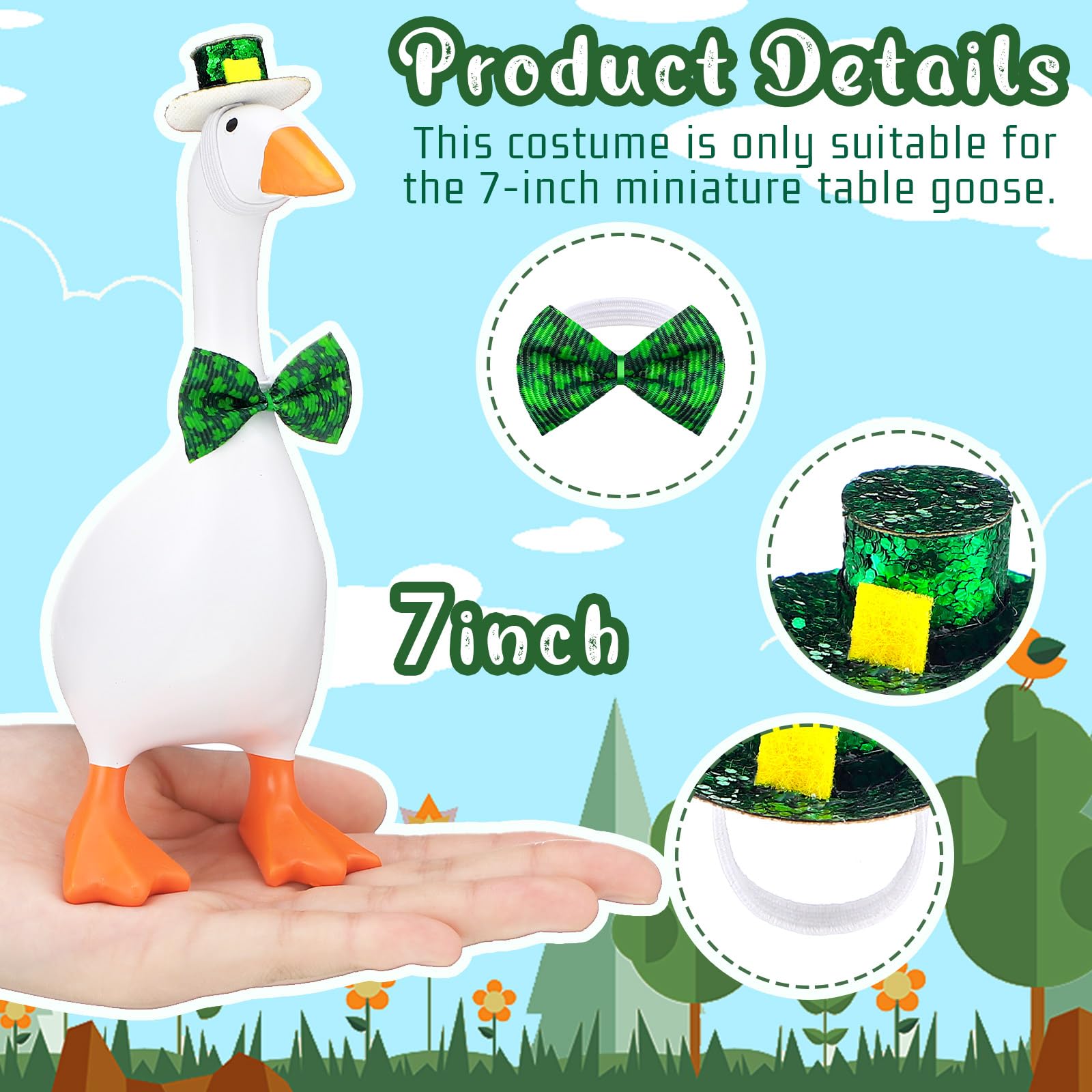 Shinylin summer-themed goose outfit creates playful desk vibes.
