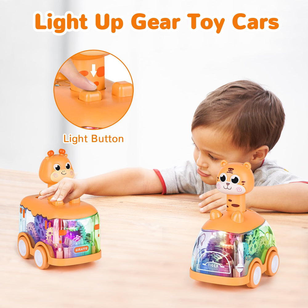 ShinySong colorful gears inside showcase simple mechanism for early learning.