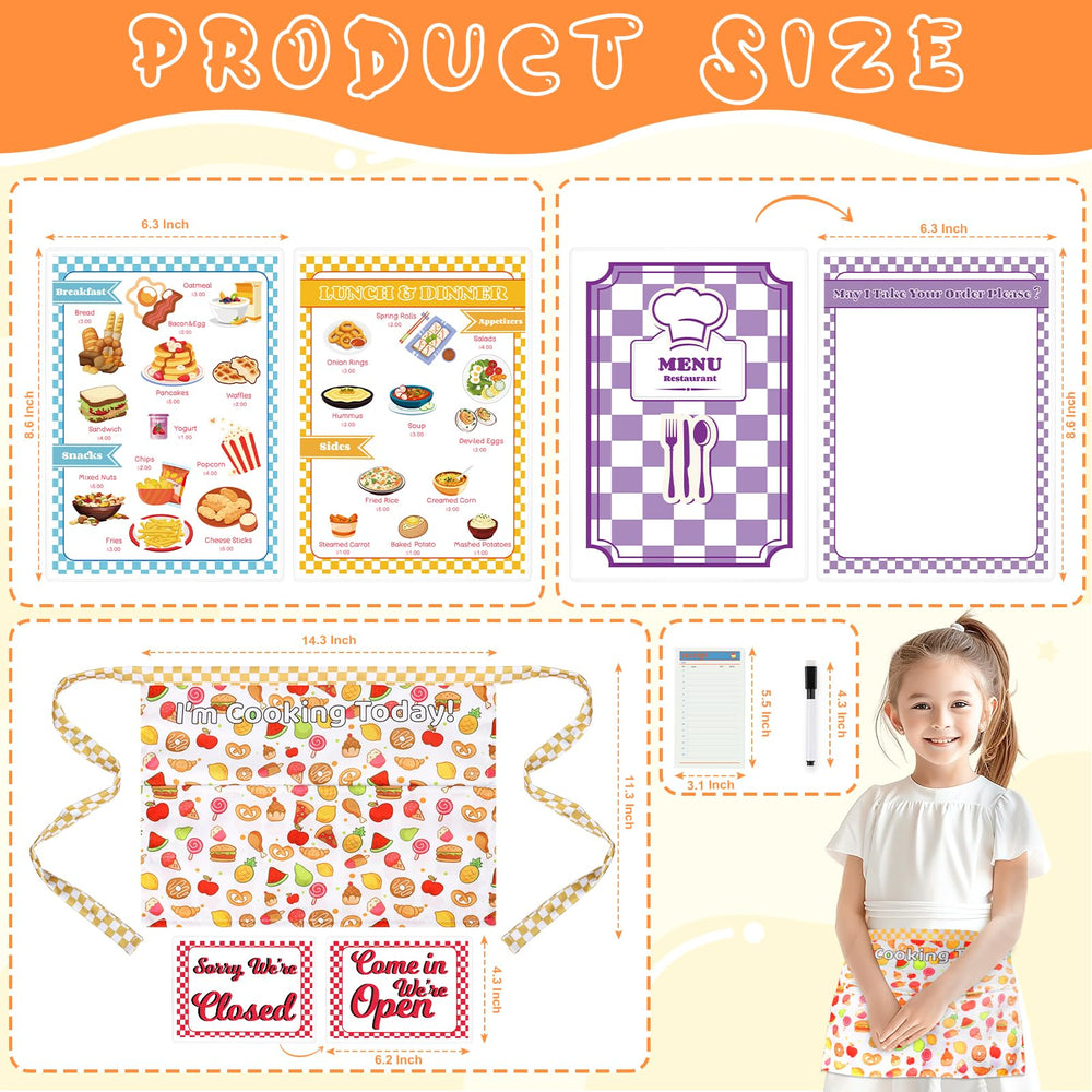 SHIQIKEJIPTY color menus for kids enhance pretend dining and early math practice.