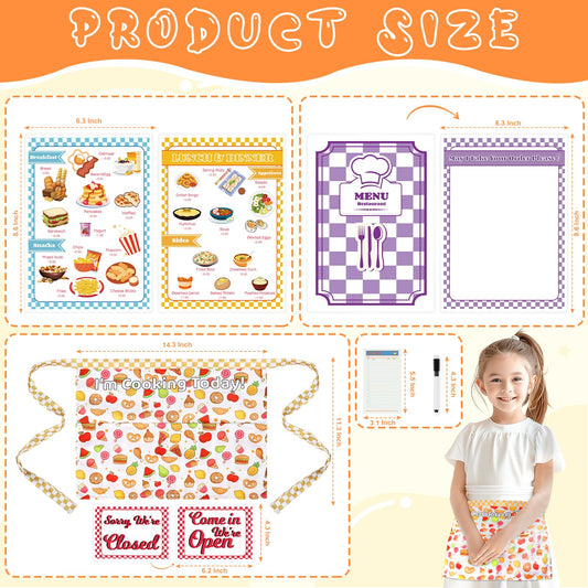 SHIQIKEJIPTY color menus for kids enhance pretend dining and early math practice.