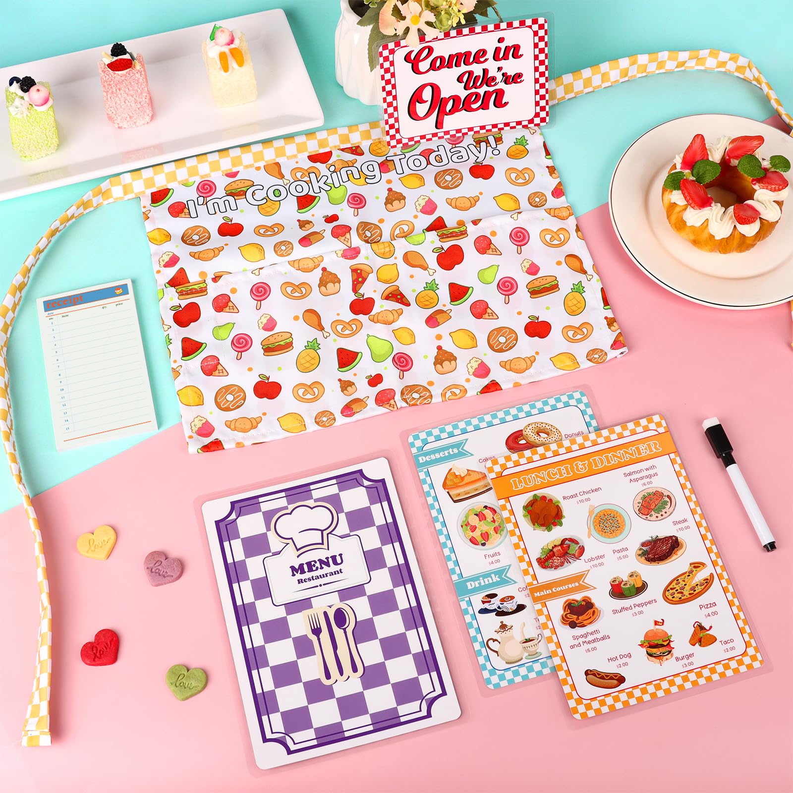 SHIQIKEJIPTY durable restaurant props invite family role play sessions.