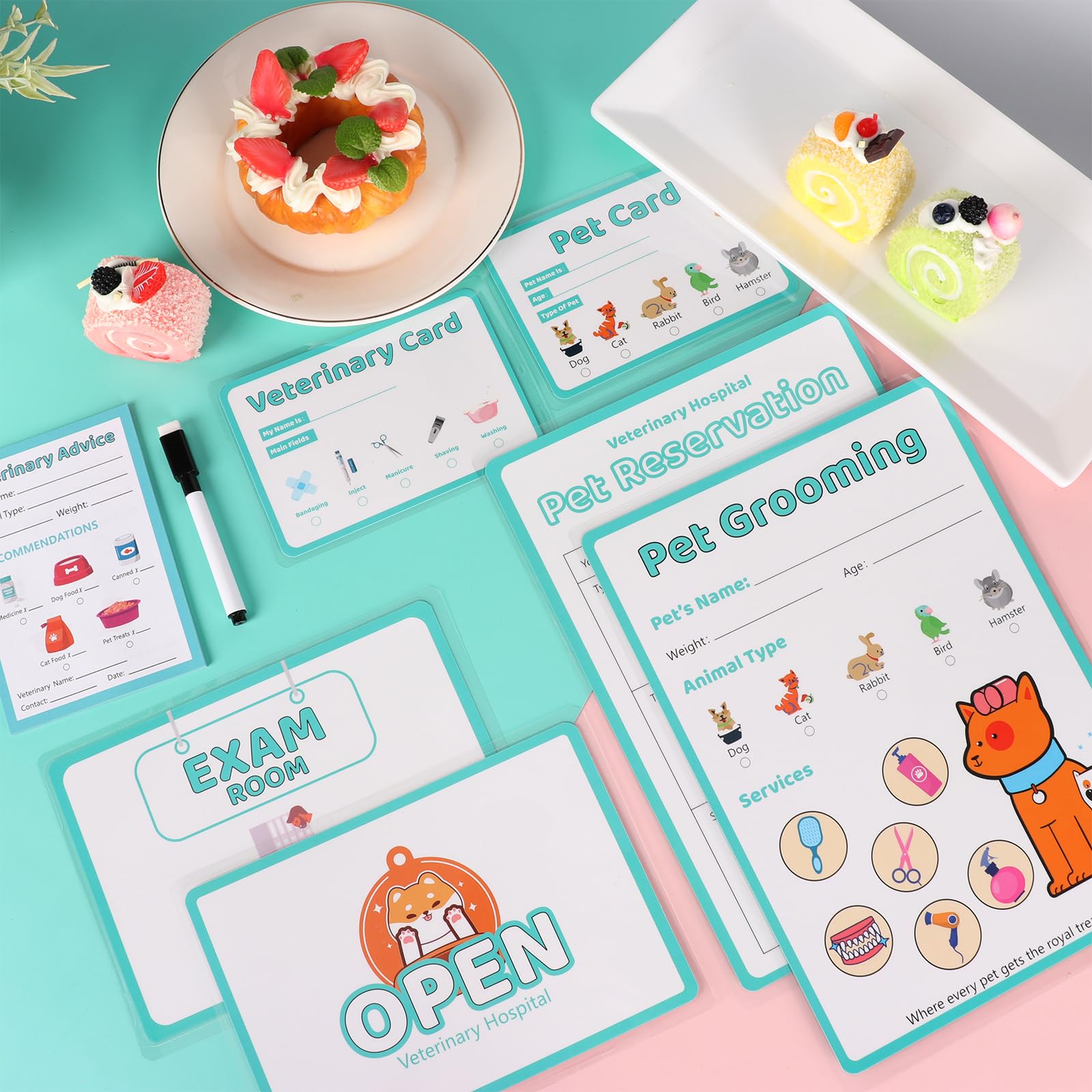 SHIQIKEJIPTY vet notepad open shows double sided pages for stories